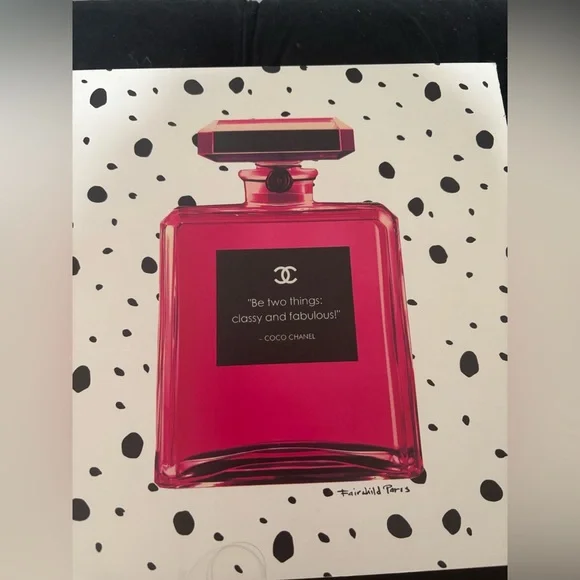 CHANEL Vibrant Pink Perfume Bottle Art - Picture 2 of 5